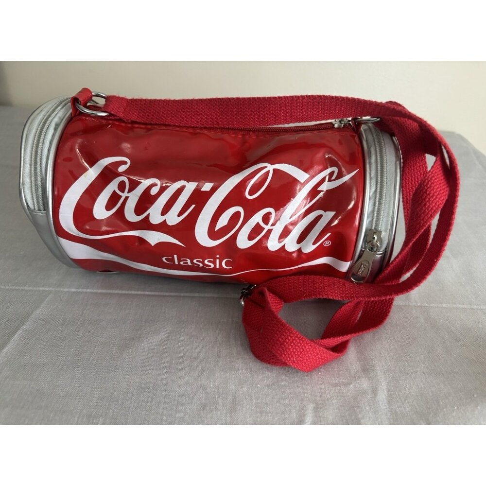 Coca Cola Vintage Sporty Coke Can Crossbody Bag Patent Leather - Picture 2 of 13